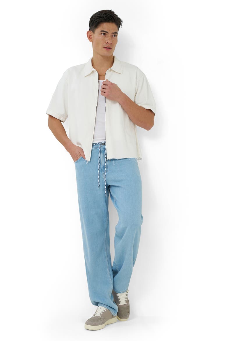 Loose Fit Baggy Straight Leg Jeans, Alternate, color, LIGHT STONE