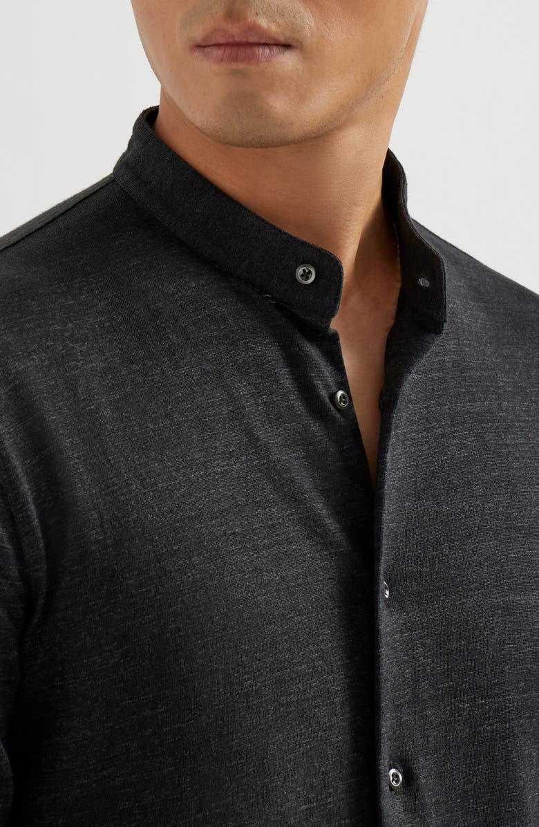 Brunello Cucinelli Jersey shirt, Alternate, color, Anthracite