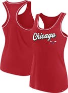 FANATICS Women's Fanatics Branded Red Chicago Bulls Wordmark Logo Racerback Tank Top