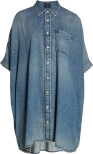 R13 Oversize Boxy Denim Shirtdress