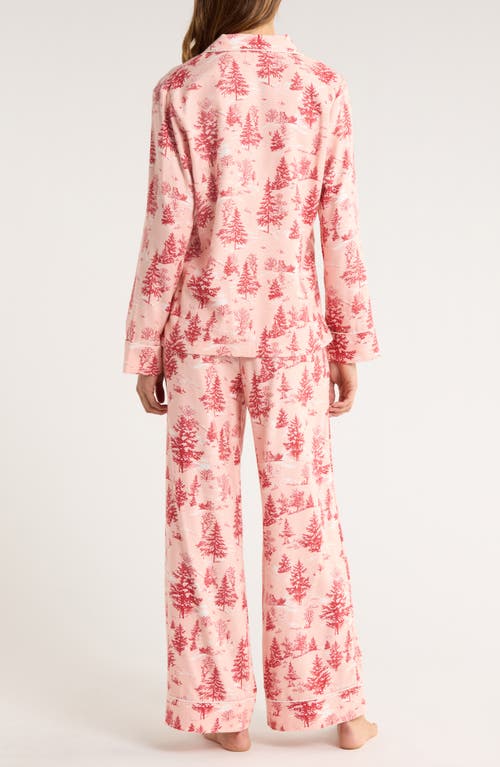 Nordstrom Cozy Cotton Blend Flannel Pajamas In Pink