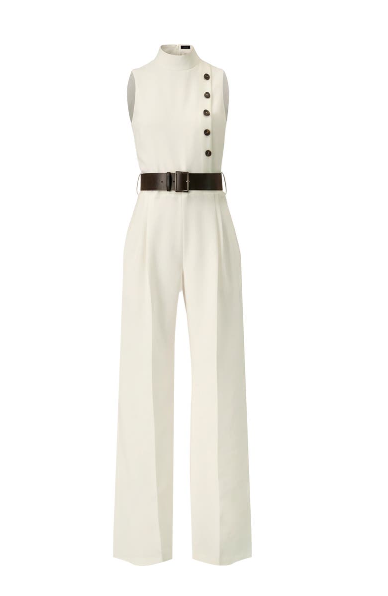 IVONNE Sleeveless Belted Jumpsuit, Alternate, color, Ivory