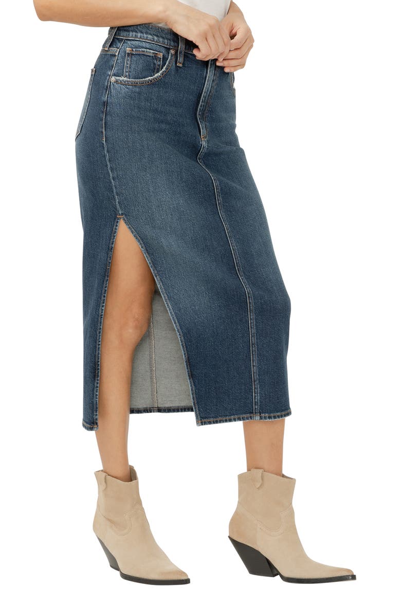 Denim Midi Skirt, Alternate, color, DOLLY