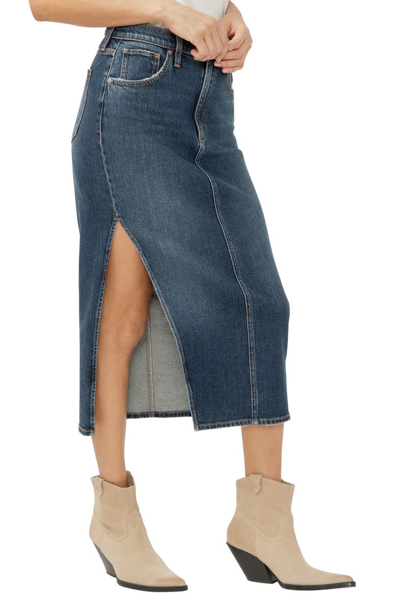 Silver Jeans Co. Denim Midi Skirt, Alternate, color, Dolly