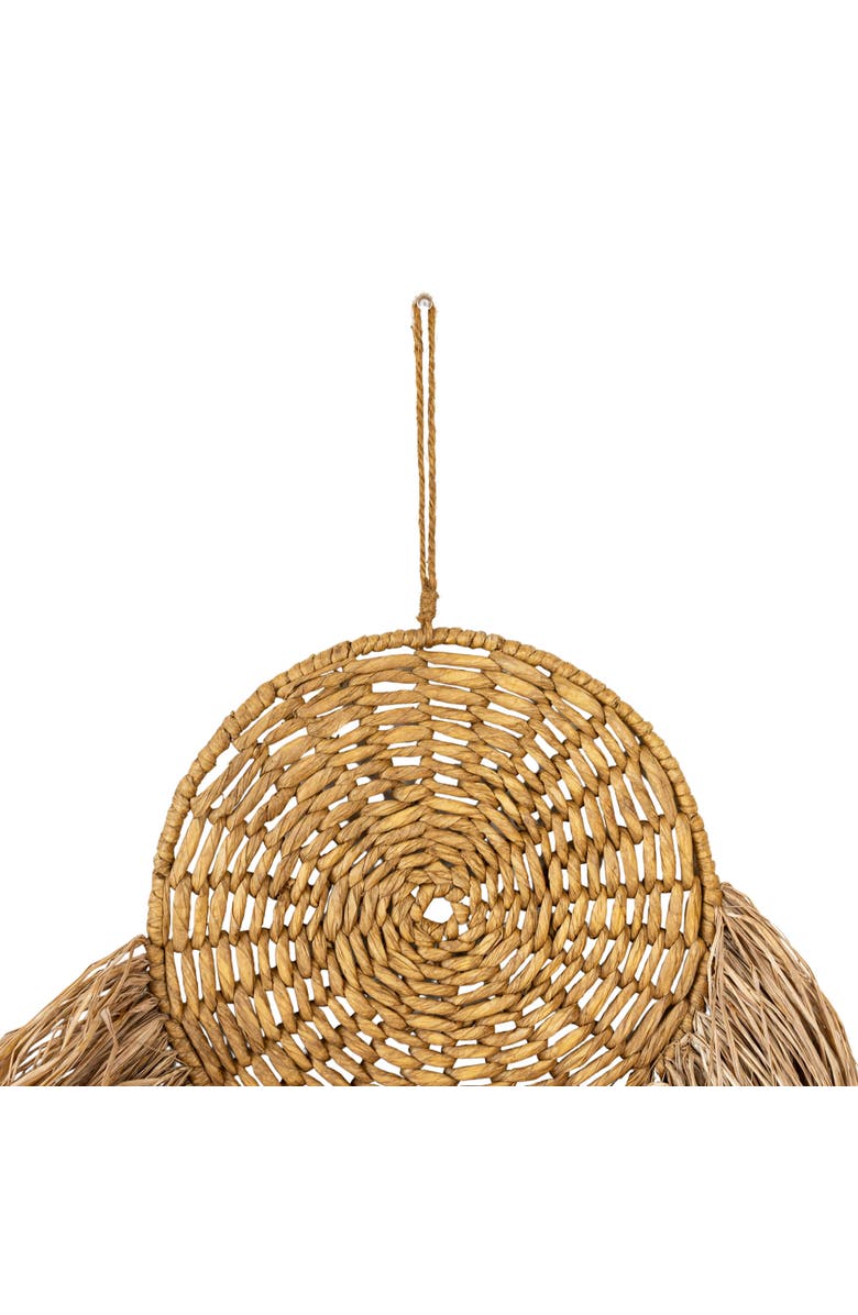 Foreside Home and Garden Round Hanging Accent Brown Seagrass Rope & Jute, Alternate, color, Brown