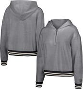 LUSSO Women's Lusso  Gray San Diego Padres Magnolia Tri-Blend Quarter-Zip Hoodie