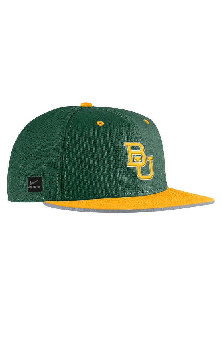 Nike Men's Nike Green Baylor Bears 2025 On-Field True Performance Baseball Fitted Hat, Alternate, color, Green