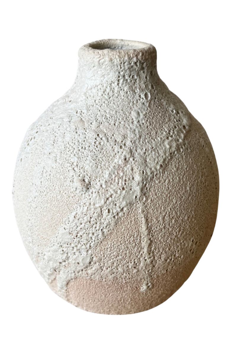 Gina DeSantis Ceramics Ara Crater Vase, Alternate, color, Black