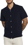 7 Diamonds Vance Textured Stretch Camp Shirt