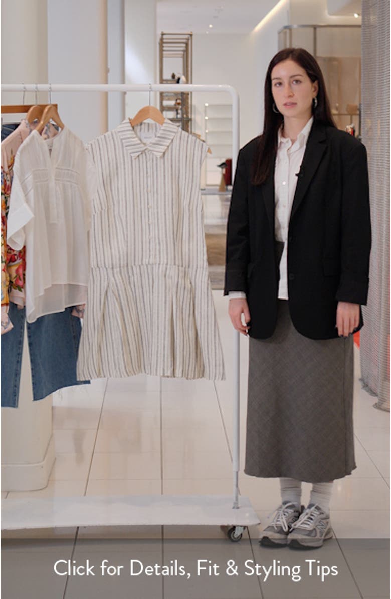 Arella Linen Mini Shirtdress, sales video thumbnail