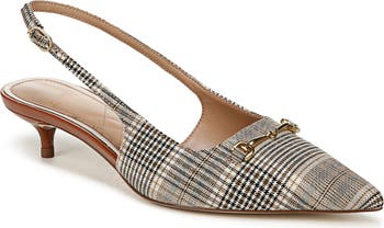 Farrah Kitten Heel Pointed Toe Slingback Pump