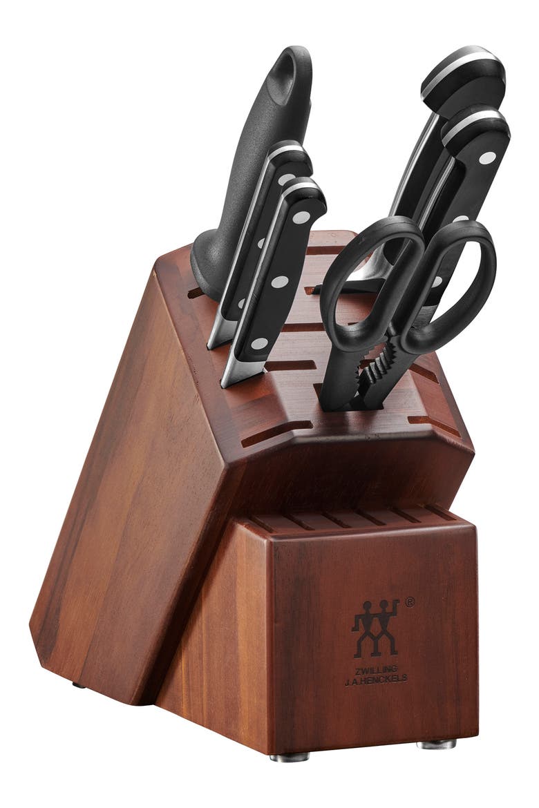 Pro 7-Piece Knife Block Set, Main, color, SILVER