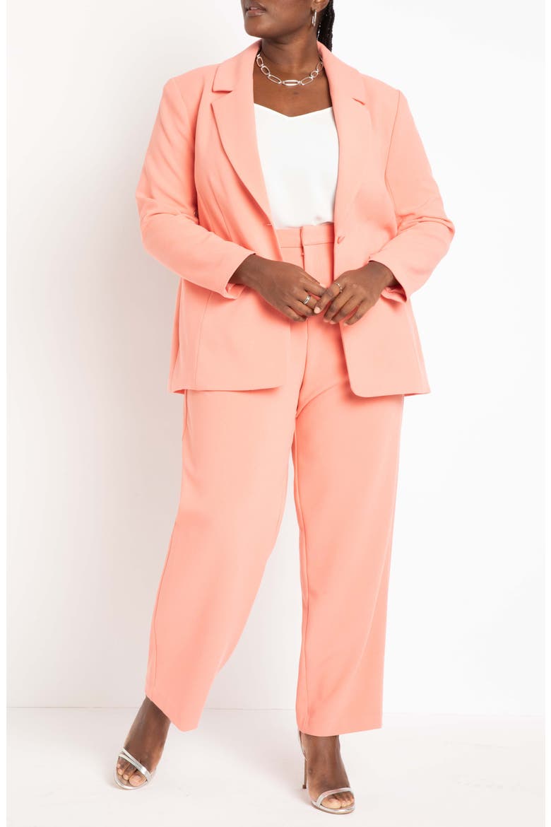 Coral One-Button Blazer, Alternate, color, SALMON