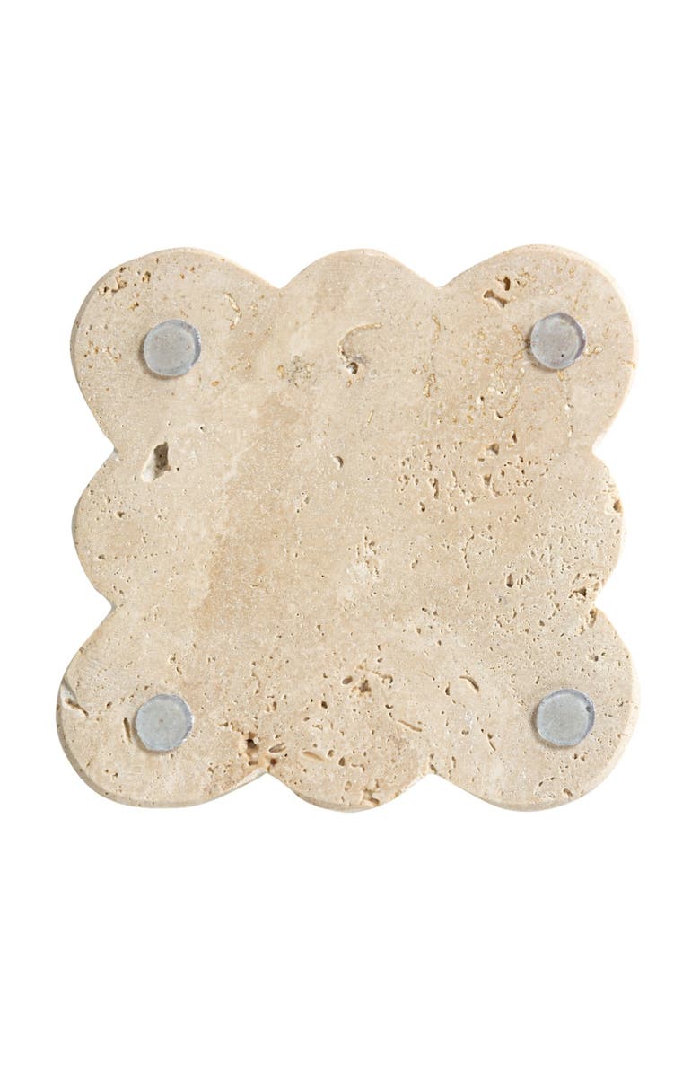 Storied Home Tuscan Elegance Travertine Coaster Set, Natural, Set of 4, Alternate, color, Natural