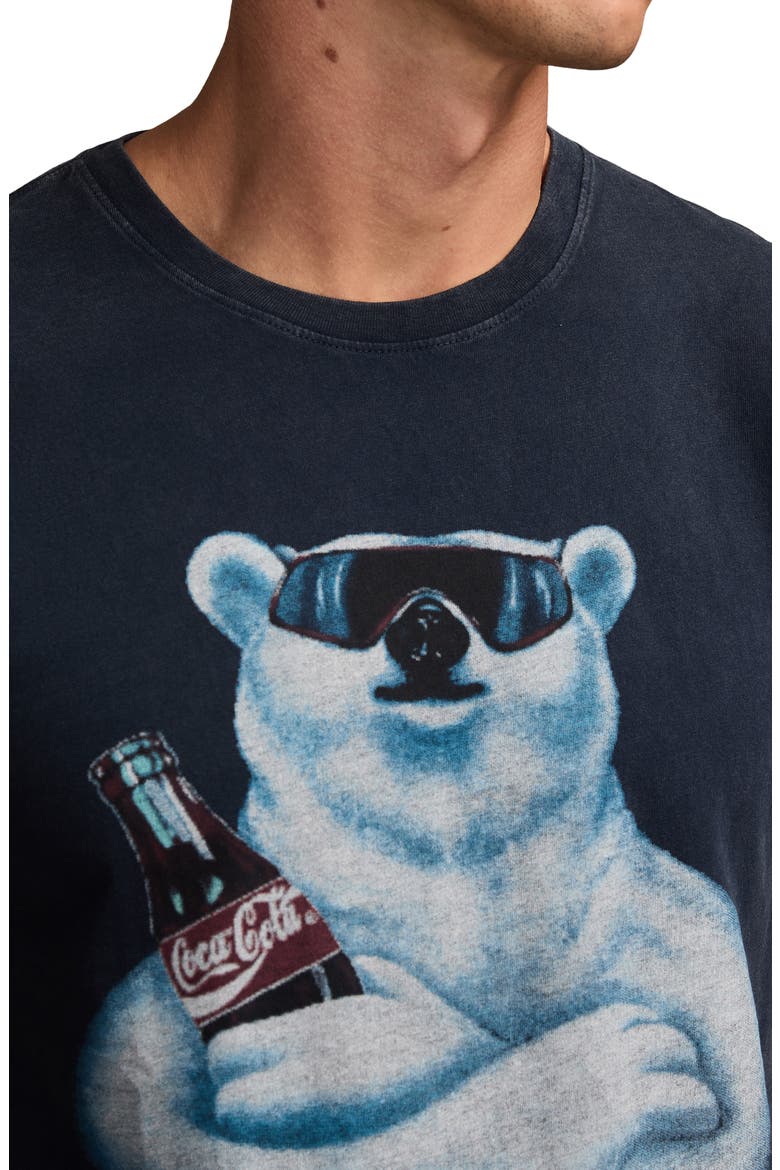 Coca-Cola® Polar Bear Cotton Graphic T-Shirt, Alternate, color, PEACOAT