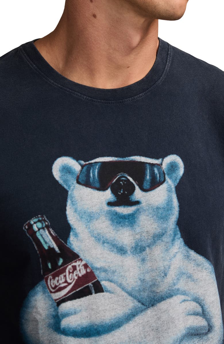 Lucky Brand Coca-Cola<sup>®</sup> Polar Bear Cotton Graphic T-Shirt, Alternate, color, Peacoat