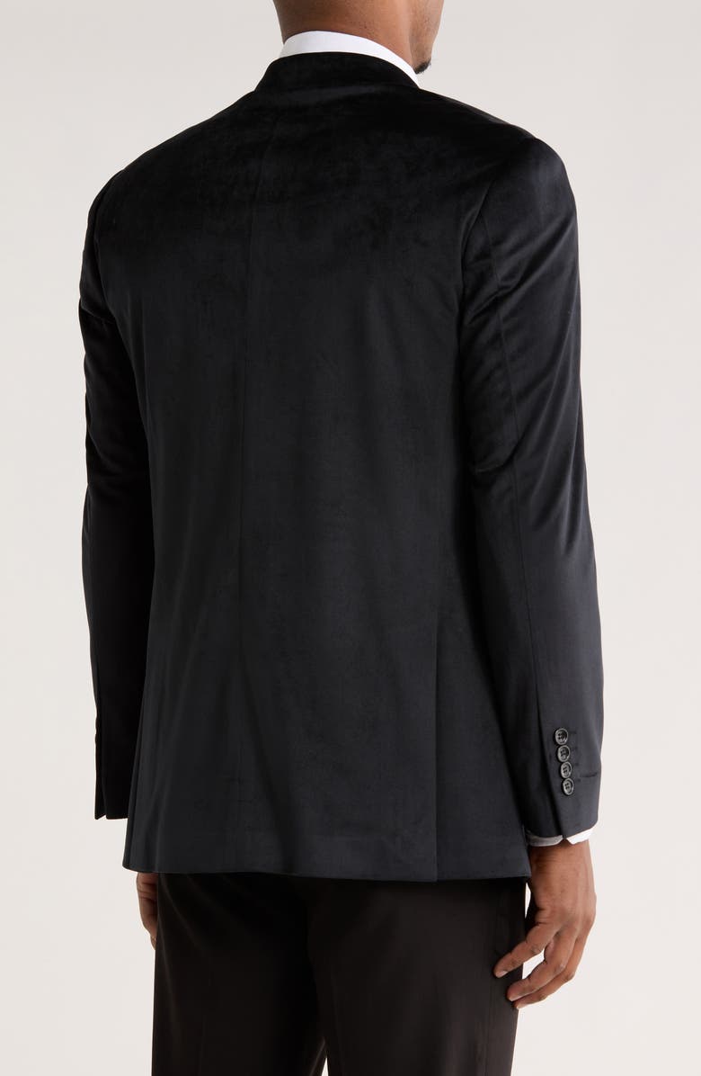 ZEGARIE Velvet Two-Button Sport Coat, Alternate, color, Black