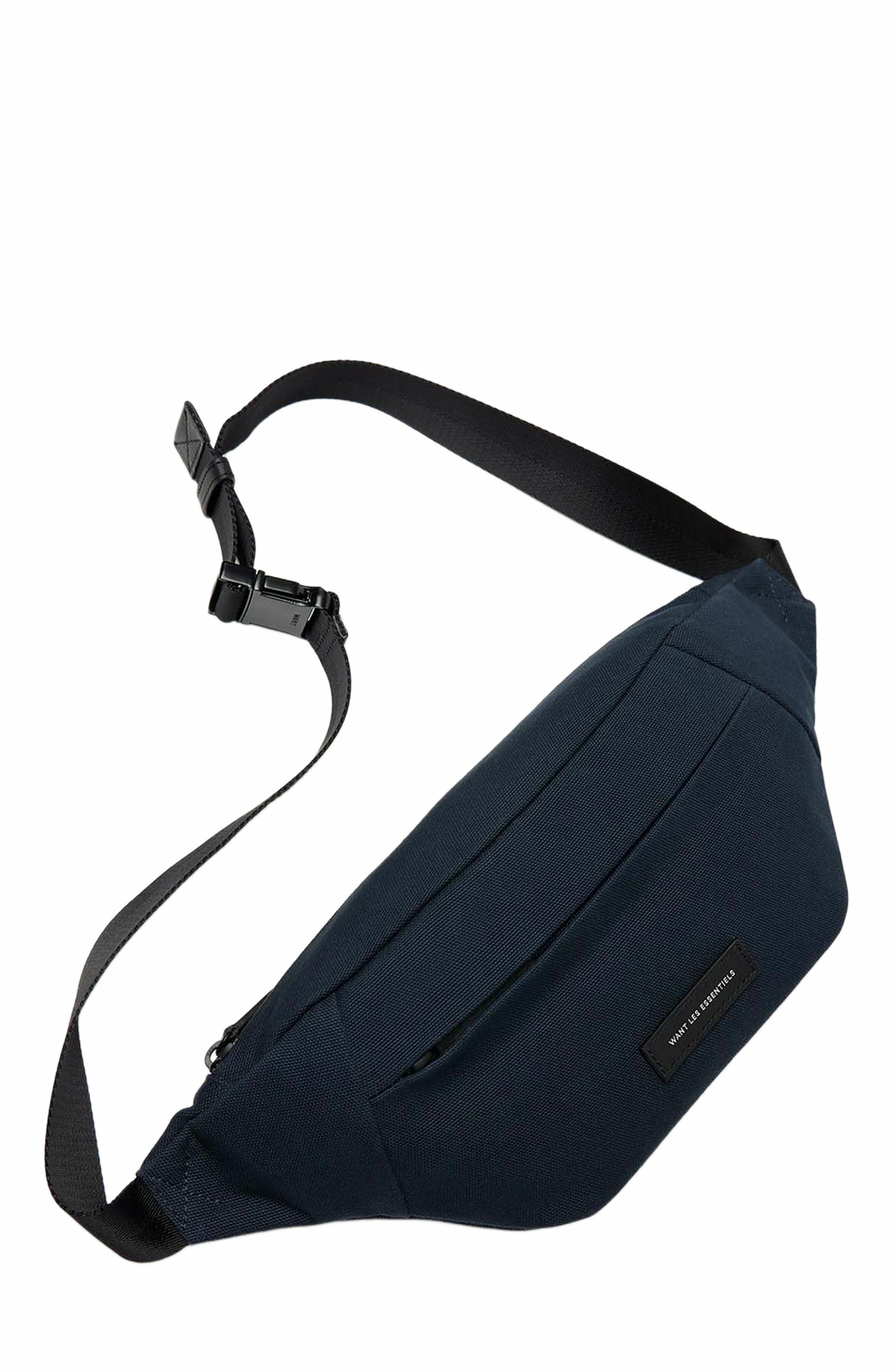 WANT Les Essentiels Atlin Organic Cotton Canvas Belt Bag, Alternate, color, Navy