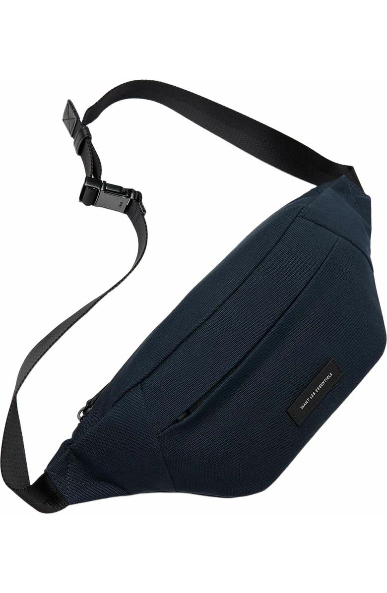 WANT Les Essentiels Atlin Organic Cotton Canvas Belt Bag, Alternate, color, Navy