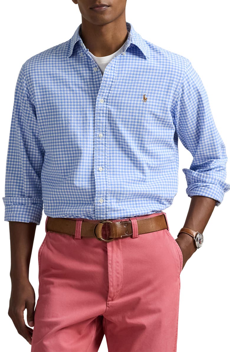 Polo Ralph Lauren Gingham Classic Fit Oxford Button-Down Shirt, Main, color, 