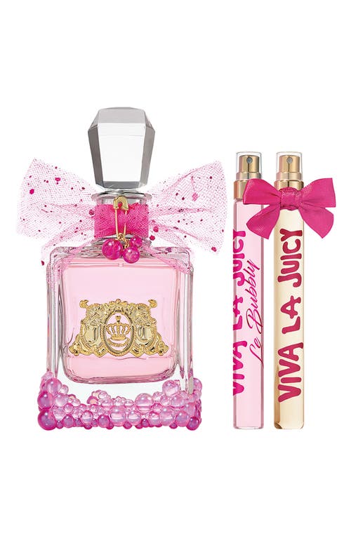 Juicy Couture Viva La Juicy Le Bubbly Eau De Parfum 3 Piece Gift Set In Transparent