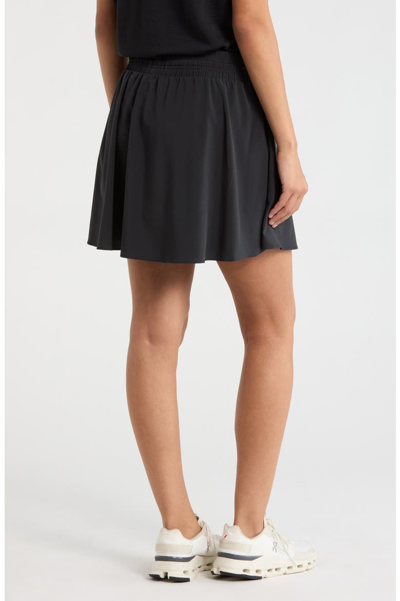 Active Stretch Woven Skirt, Alternate, color, BLACK