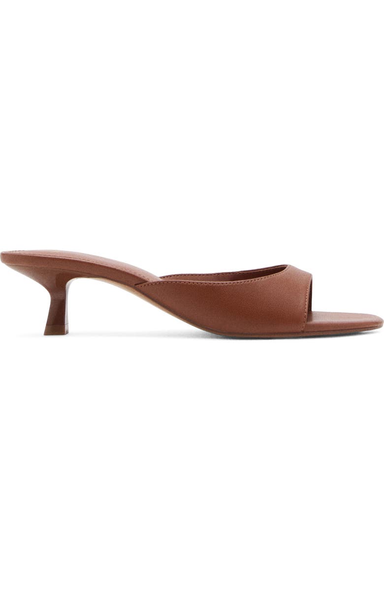 MANGO Kitten Heel Sandal, Alternate, color, Leather