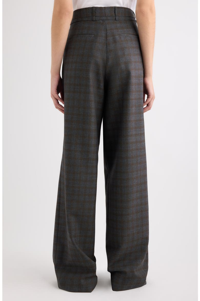 Peacha Wide Leg Wool Pants, Alternate, color, BROWN