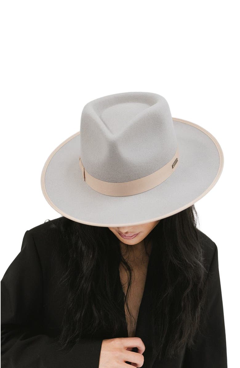 Gigi Pip Monroe Rancher Wool Fedora Hat, Alternate, color, Light Grey