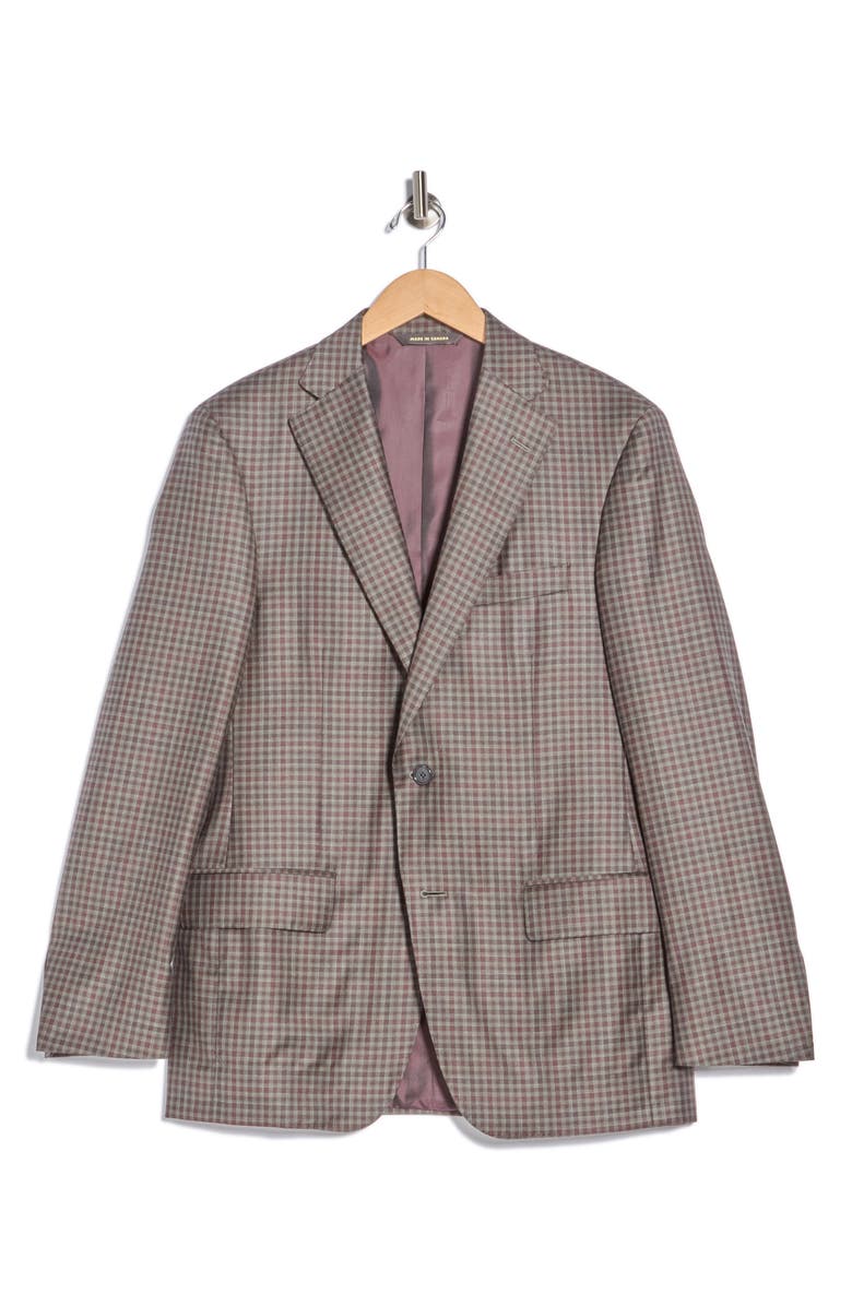 Heritage Gold Check Wool Sport Coat, Main, color, Olive/ Khaki