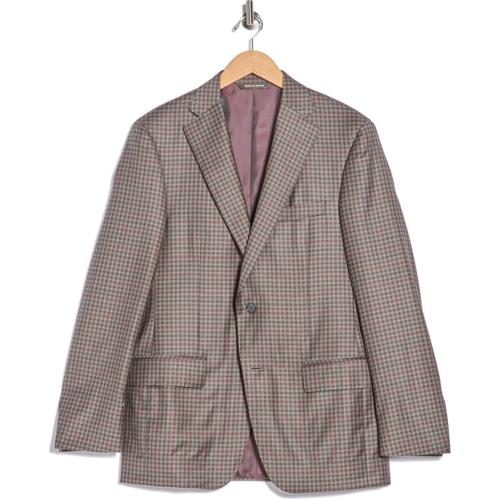 Heritage Gold Check Wool Sport Coat In Brown