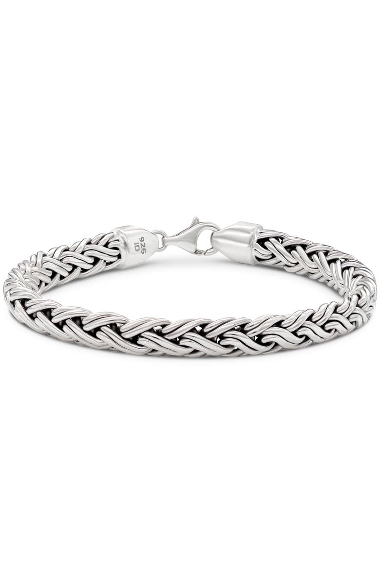 DEVATA Paddy Oval Chain Bracelet in Sterling Silver, 7mm, Main, color, Silver