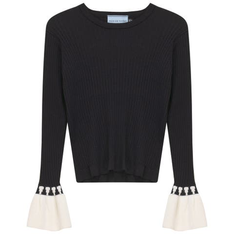 Rib Knit Belt Cuff Long Sleeve Top (Little Kid & Big Kid)