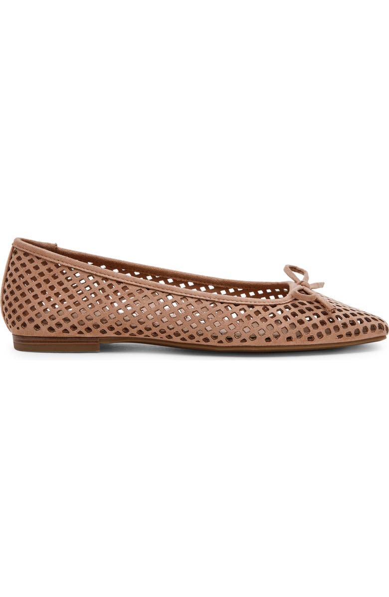 Anne Klein Perforated Ballet Flat, Alternate, color, Taupe