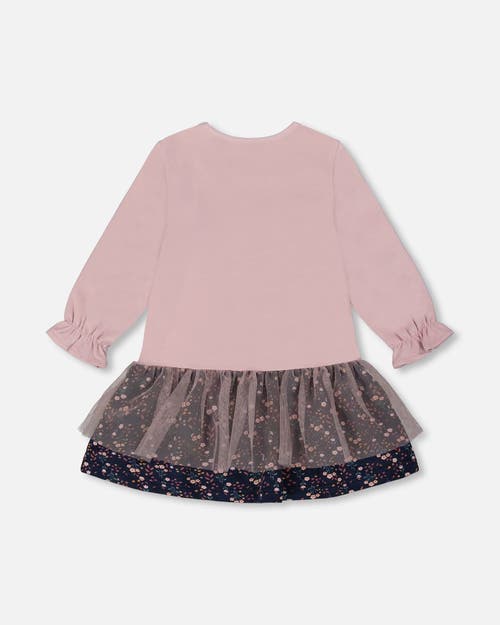 Deux Par Deux Bi-material Dress In Multi