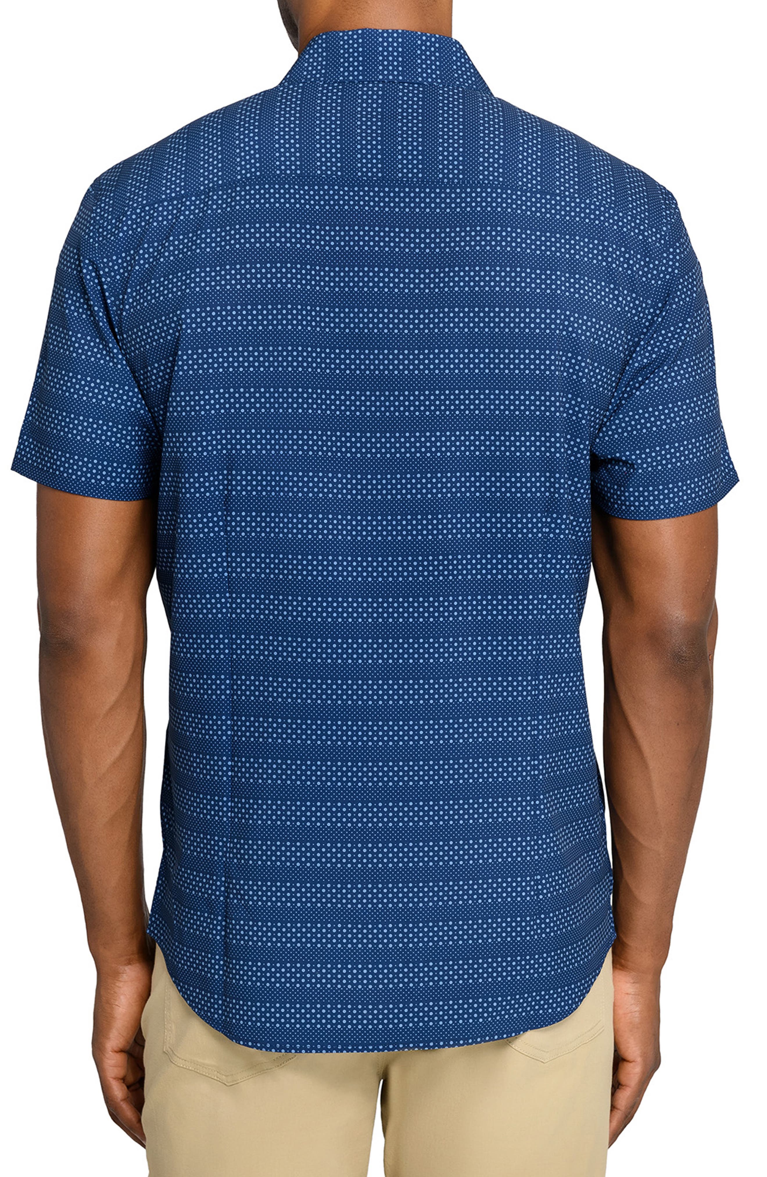 Slim Fit Micro Geo Short Sleeve Performance Button-Up Shirt - image 2