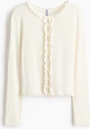 H&M Frill-trimmed Cardigan