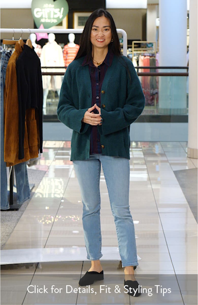 Jackson Rib V-Neck Cotton Blend Cardigan, sales video thumbnail