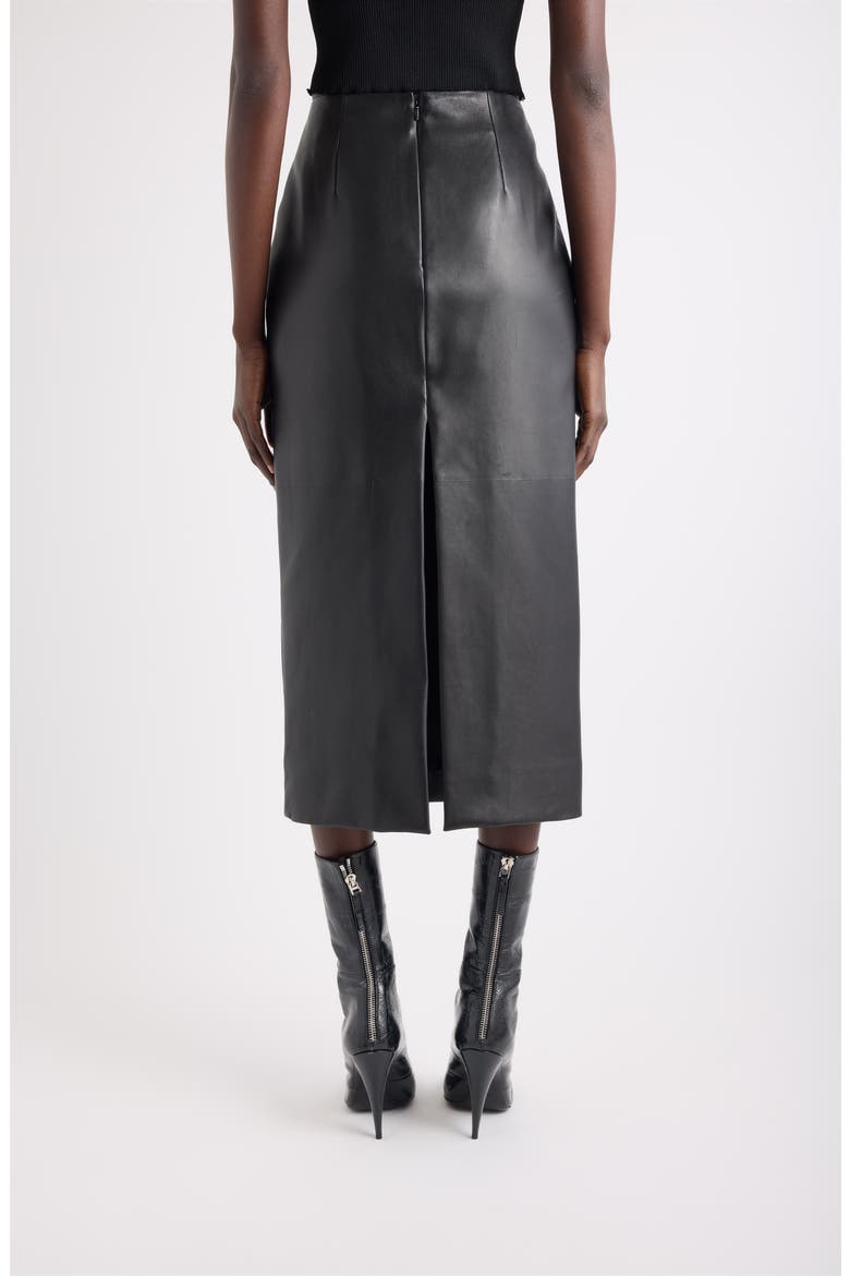 Leather Pencil Skirt, Alternate, color, 001-BLACK