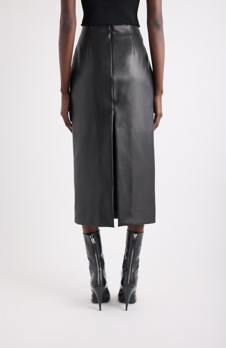 Givenchy Leather Pencil Skirt, Alternate, color, 001-Black