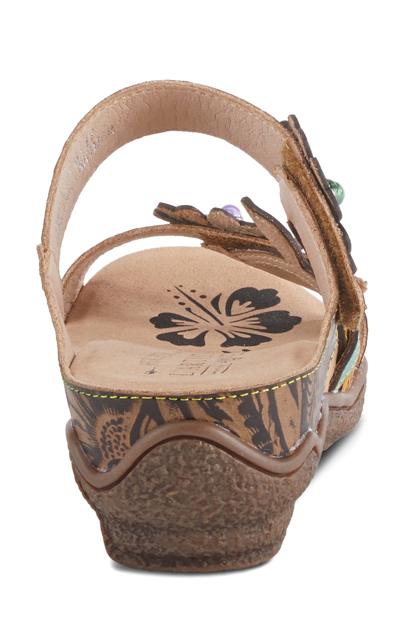 L'Artiste by Spring Step Aymee Wedge Slide Sandal, Alternate, color, Taupe Multi