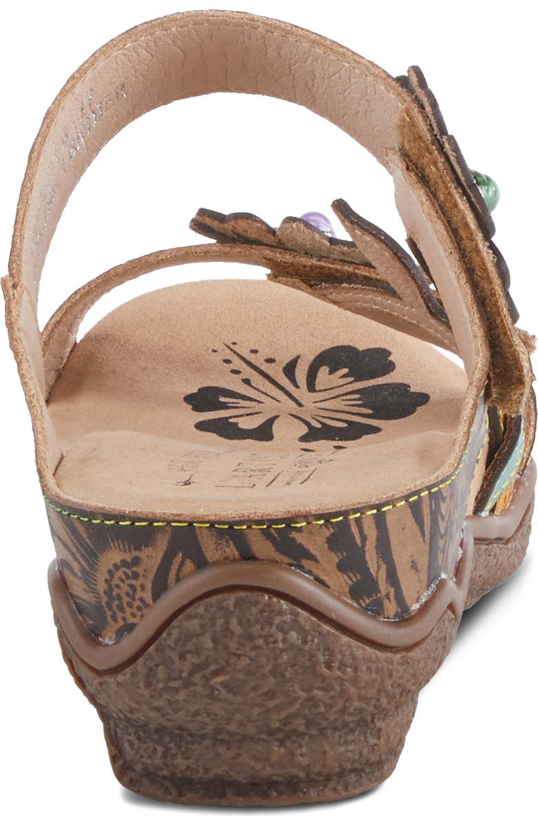 L'Artiste by Spring Step Aymee Wedge Slide Sandal, Alternate, color, Taupe Multi