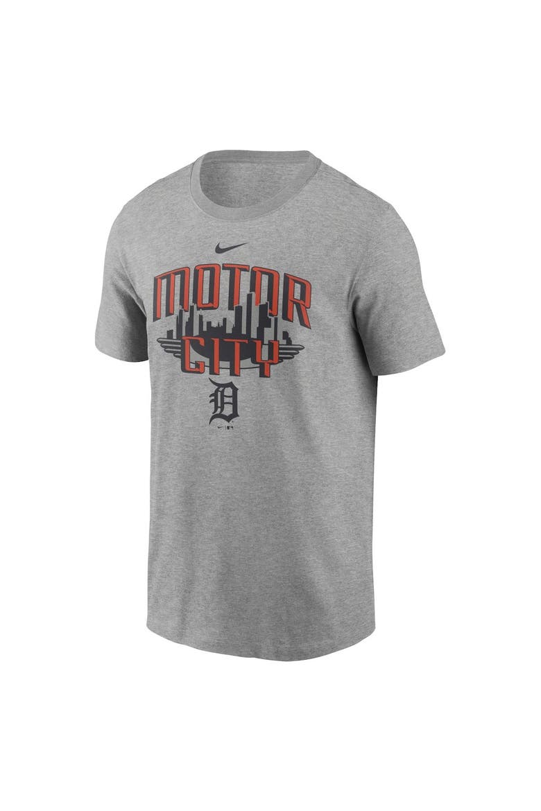 Men's Nike Heathered Gray Detroit Tigers Motor City Local Team T-Shirt, Alternate, color, Heather Gray