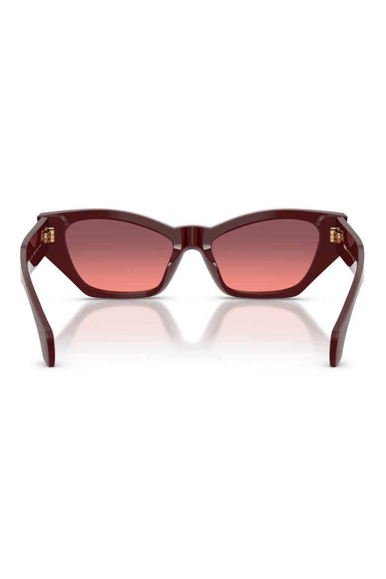 53mm Cat Eye Sunglasses, Alternate, color, SOLID RED / PINK VIOLET