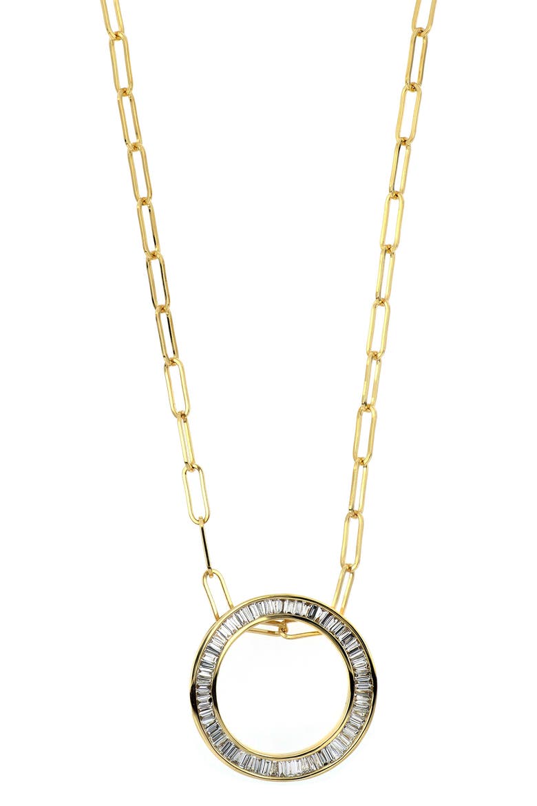 Ofira Large Circle of Life Pendant Necklace, Main, color, 18K YELLOW GOLD