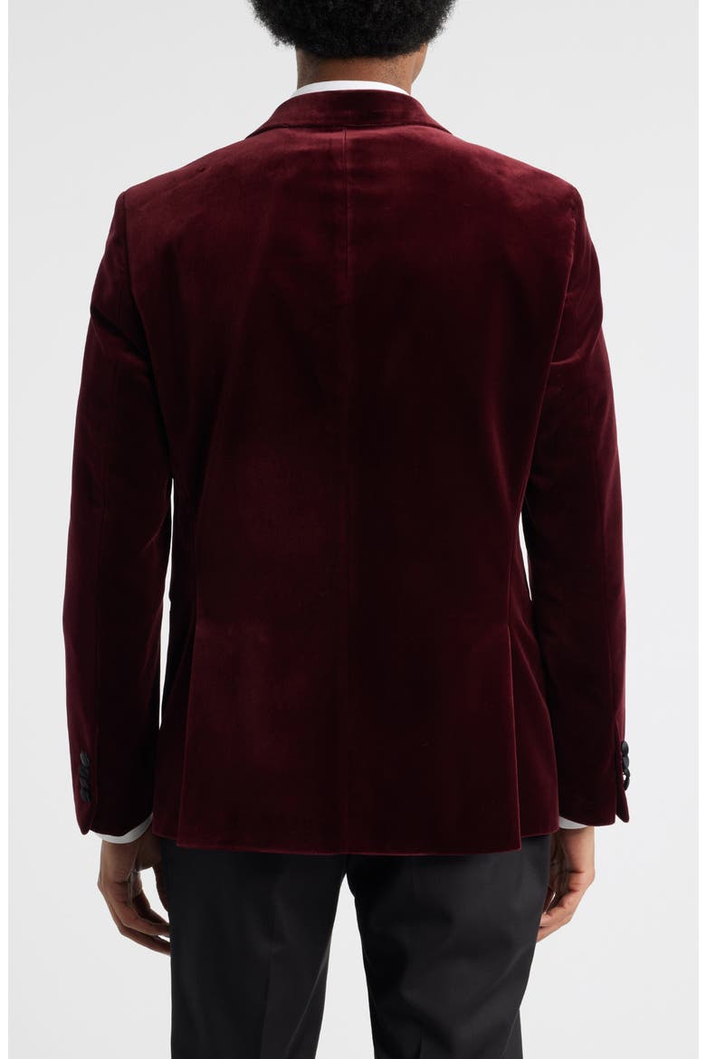 Hutson Cotton Velvet Dinner Jacket, Alternate, color, DARK RED