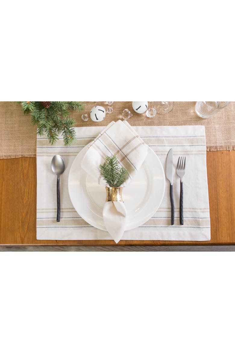 French Stripe Napkin Set/6, Alternate, color, Blue Chambray