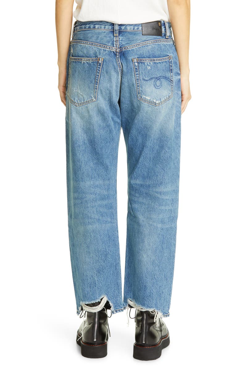 R13 Distressed Boyfriend Jeans, Alternate, color, Bain W Rips