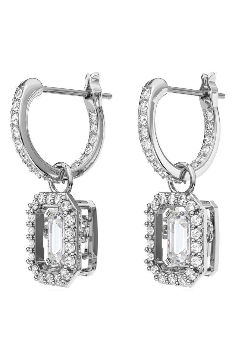Swarovski Una Dancing Crystal Drop Earrings, Alternate, color, Silver