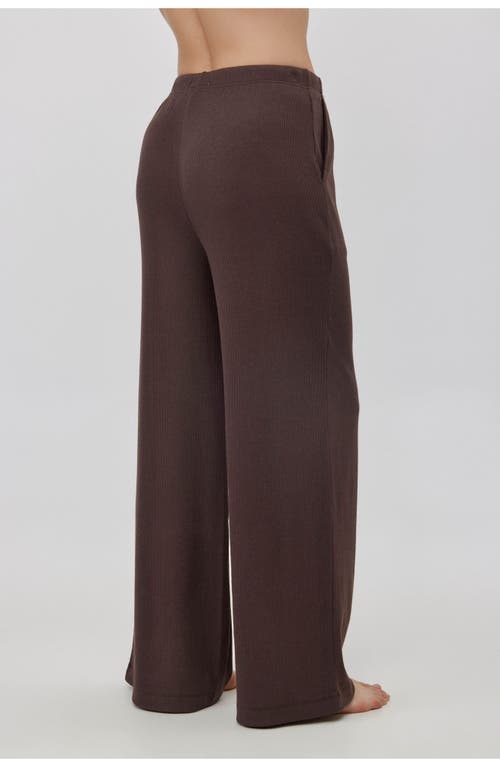 Gottex Beach Life Sandy Days Loungewear Wide Leg Bottoms In Brown